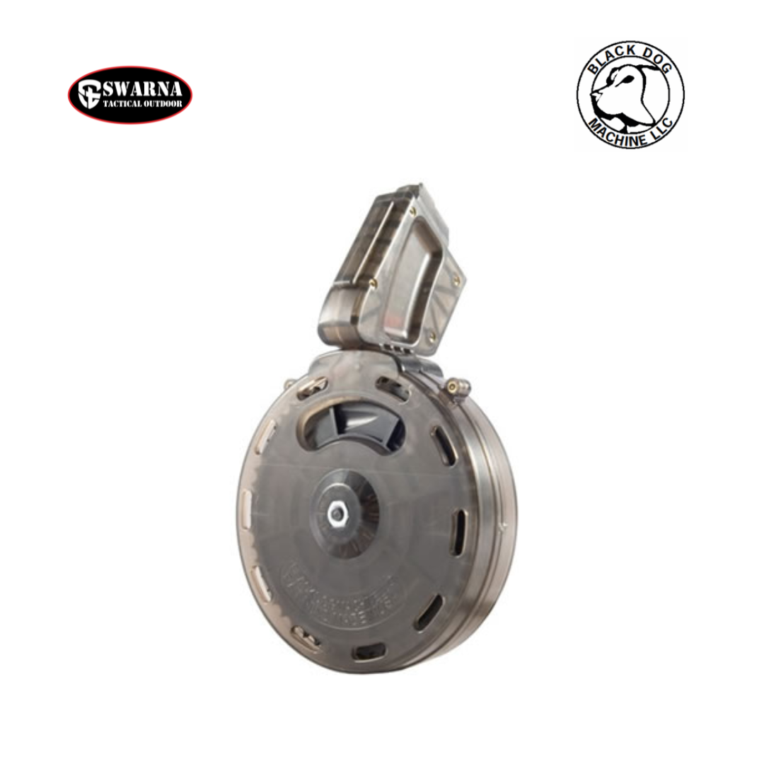 Black Dog Machine AR15 .22 50R Drum - Smoke