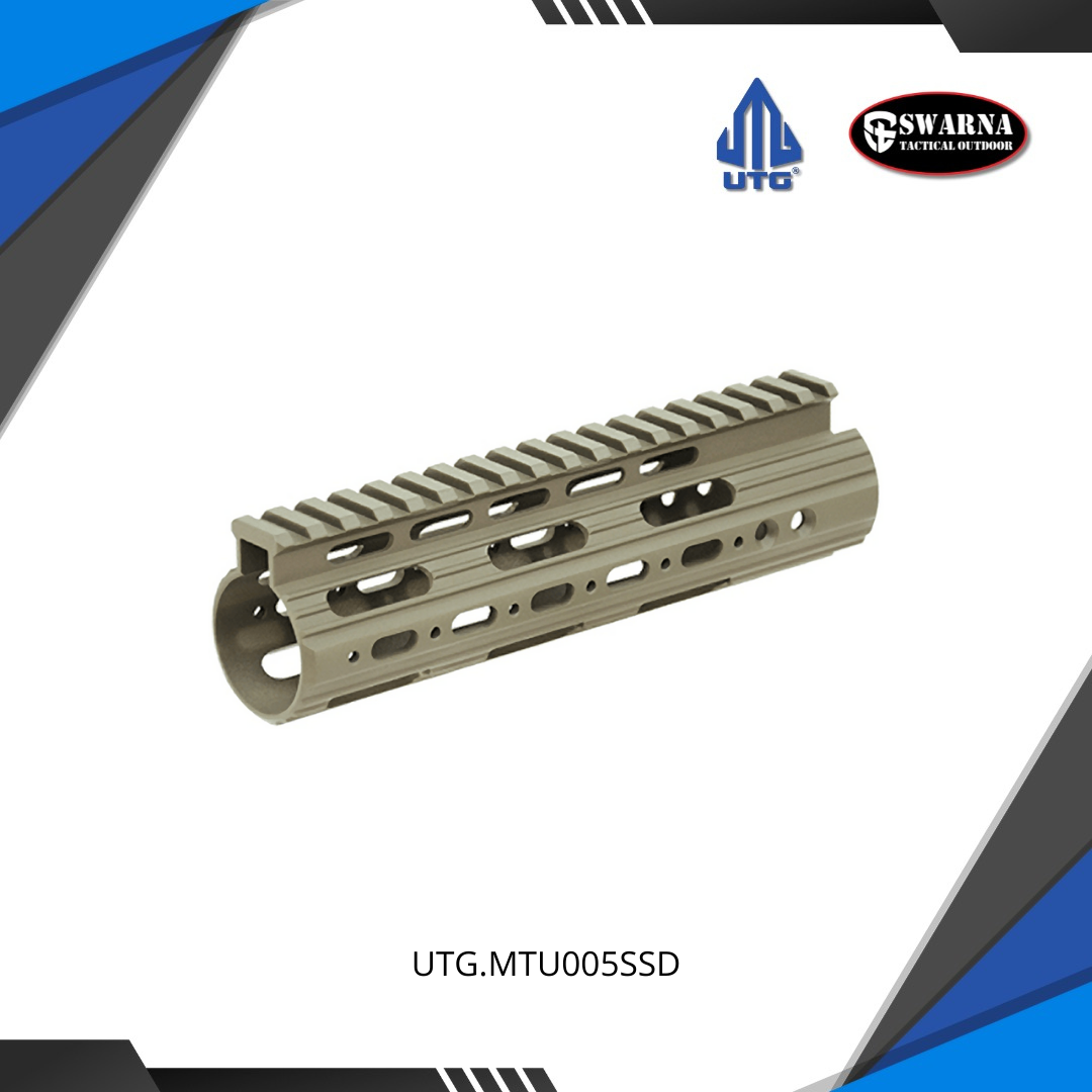 UTG PRO AR15 Carbine Length Super Slim Free Float Handguard-FDE