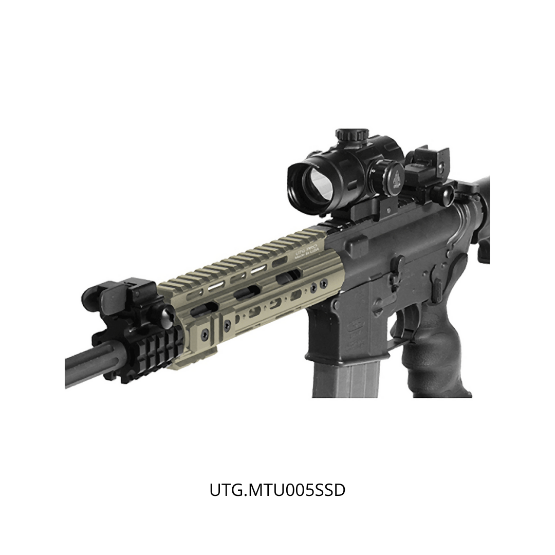 UTG PRO AR15 Carbine Length Super Slim Free Float Handguard-FDE