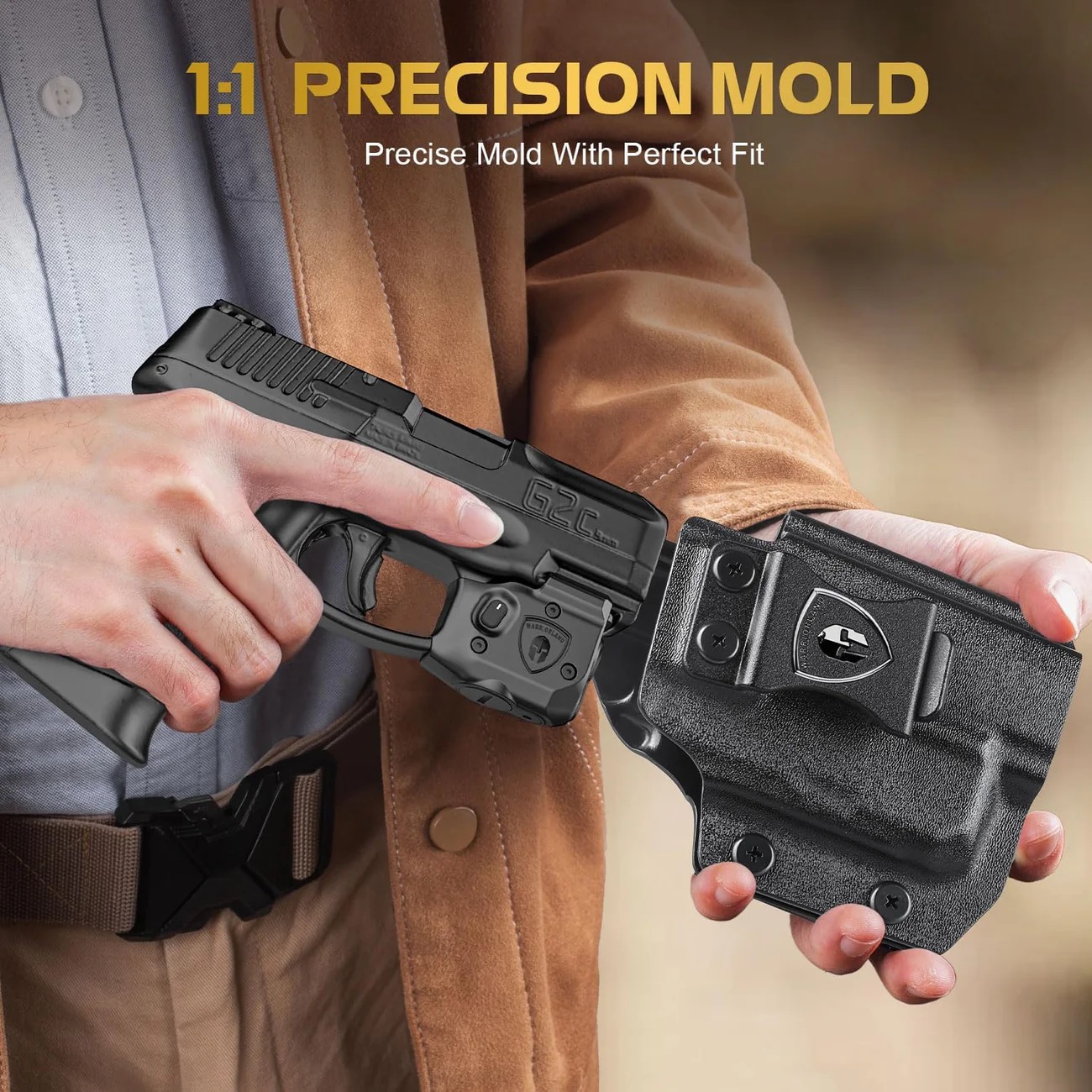 MB1 Pistol Light and Custom Holster, Fits Taurus G2C/G3C/PT111 G2/PT140 G2/CZ P10C