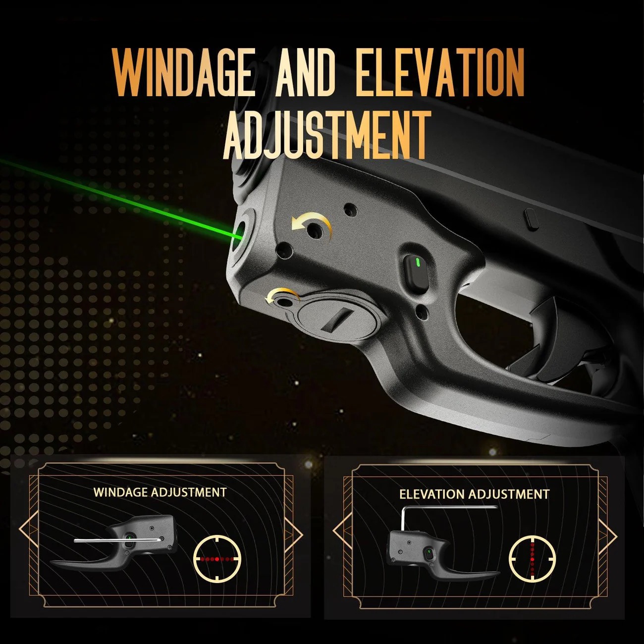 WARRIORLAND Pistol Light Laser & Holster Fit For Glock 43 / 43X (No Rail Version)